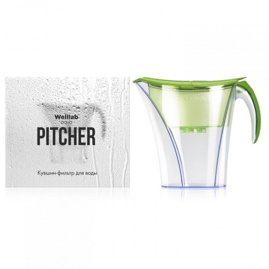 Кувшин-фильтр для воды Welllab Aqua PITCHER, зеленый