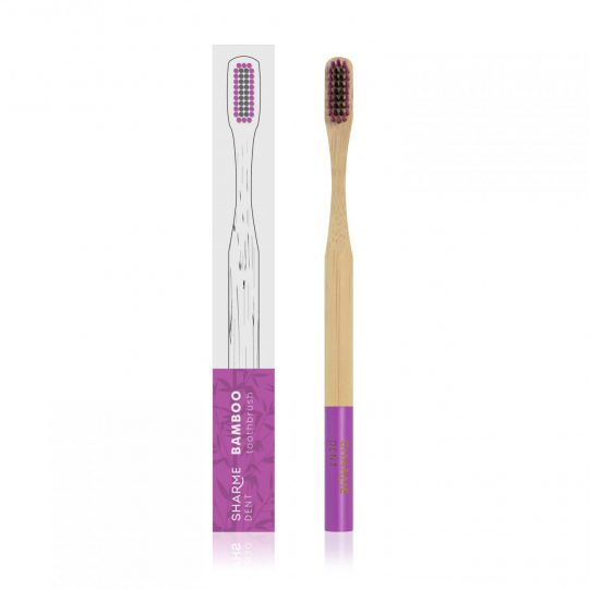 Зубная щетка SHARME DENT PINK с напылением бамбукового угля, мягкая